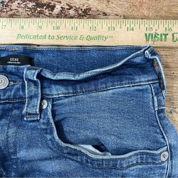 Men’s True Religion Jeans Sz 29X33 Geno Relaxed Slim Flap - Picture 6 of 7